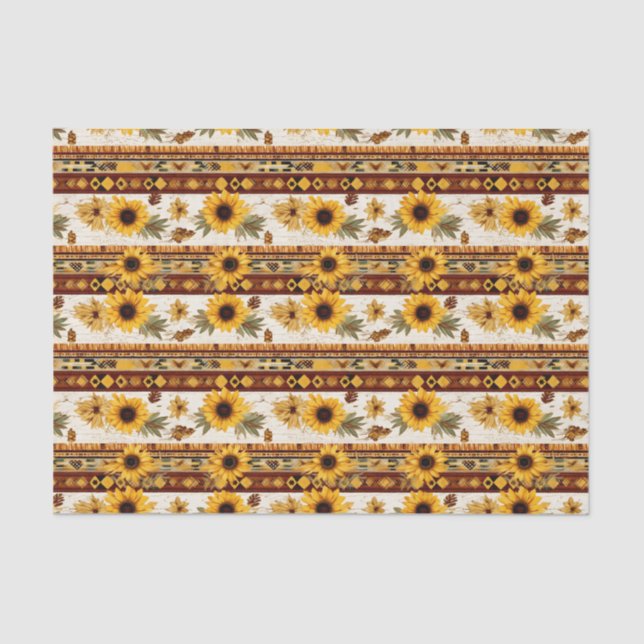 Imitate aus Holz gekachelter Western Muster decoup Seidenpapier (Vorderseite)