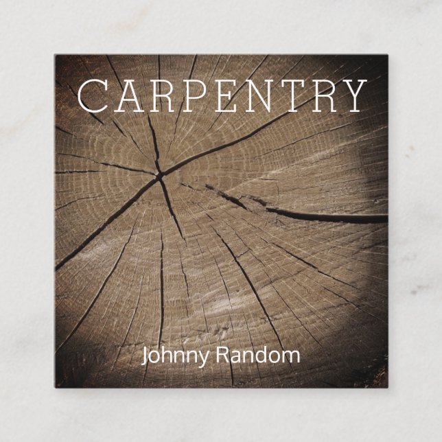 Imitate aus Holzstämmen Quadratische Visitenkarte (Vorderseite)