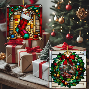 Imitate aus rotem Strumpf Keramikornament