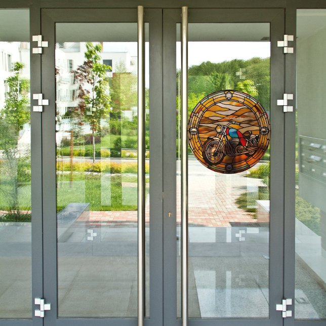 Imitate aus verklebtem Glas, rund, individuell ein Fensteraufkleber (Von Creator hochgeladen)