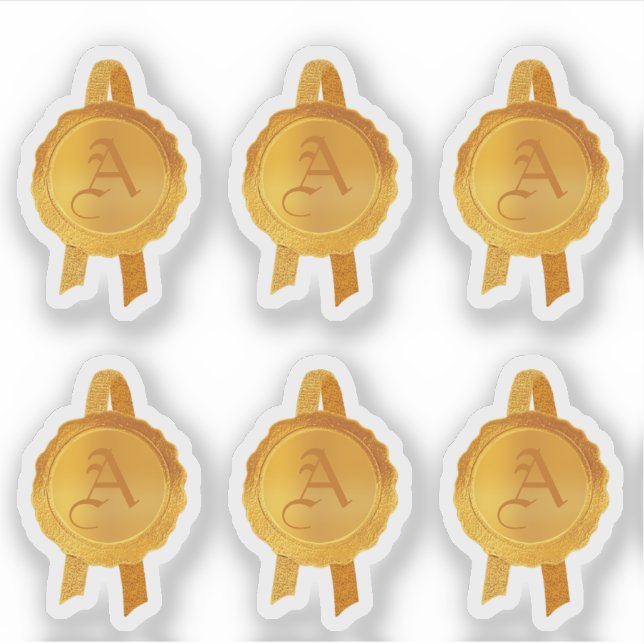 Imitate Award/Certificate Siegel Ribbons (Goldinit Aufkleber (Vorderseite)