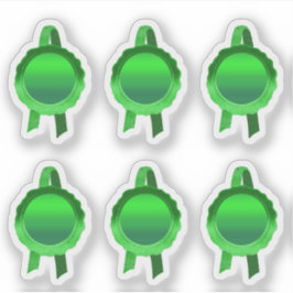 Imitate Award/Certificate Siegel Ribbons (Green Sc Aufkleber