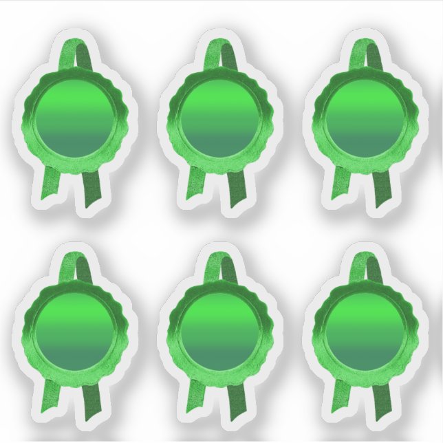 Imitate Award/Certificate Siegel Ribbons (Green Sc Aufkleber (Vorderseite)