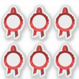 Imitate Award/Certificate Siegel Ribbons (Red Holl Aufkleber