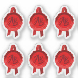Imitate Award/Certificate Siegel Ribbons (Red Init Aufkleber