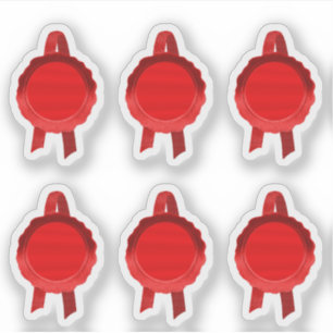 Imitate Award/Certificate Siegel Ribbons (Red Schl Aufkleber