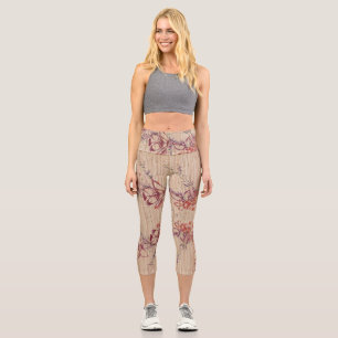 Imitate Bamboo Originale Kunst, Dichtung und Musik Capri Leggings
