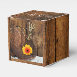 Imitate Barn Wood Cowboy Boot Daisy Pferde Bit Hoc Geschenkschachtel
