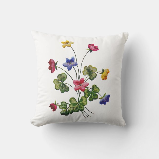 Imitate bestickt farbenfroh Holz Sorrel Kissen (Vorderseite)