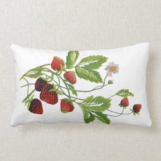 Imitate bestickt Strawberry Pillow Lendenkissen