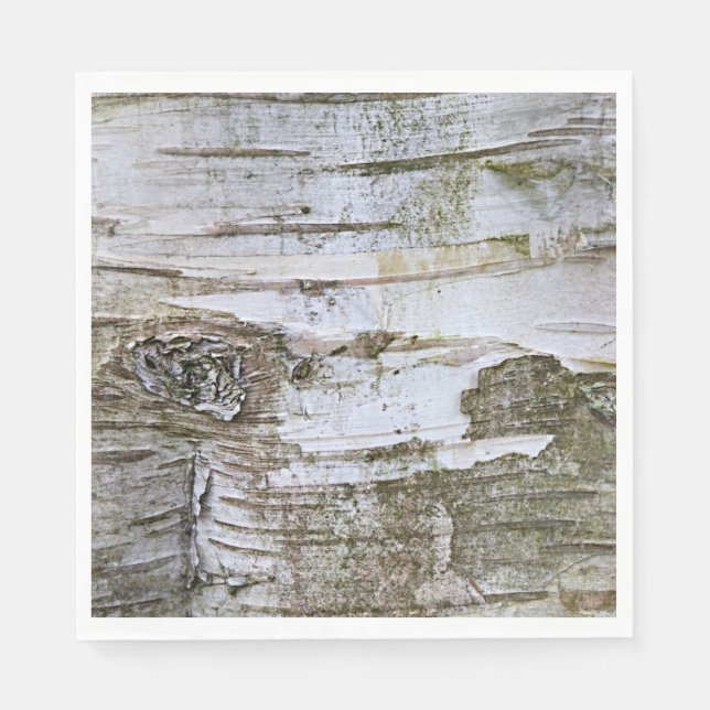 Imitate Birch Tree Bark Texture Look Muster Serviette (Vorderseite)
