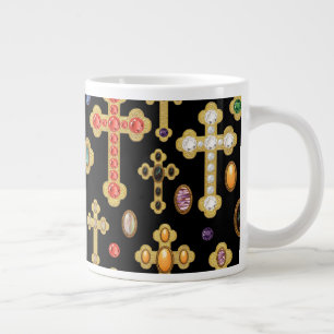 Imitate Birthstone Kreuze und lose Edelsteine auf Jumbo-Tasse