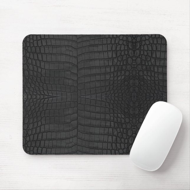 Imitate Black Crocodile Leather Print Mousepad (Mit Mouse)
