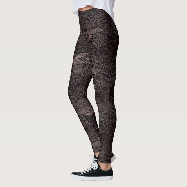Imitate Black Lace Fishnet Leggings Einzigartig (Links)