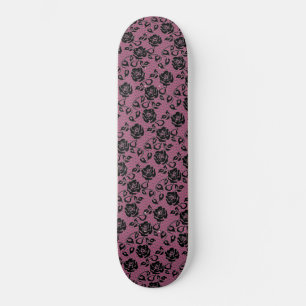 Imitate Black Lace Rose Fishnet Skateboard