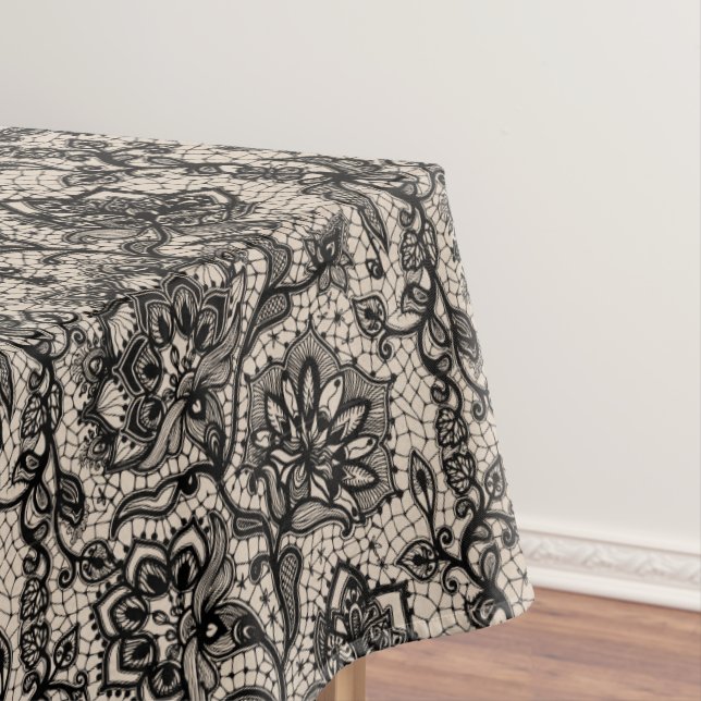 Imitate Black Lace Tableclout Tischdecke (Beispiel)