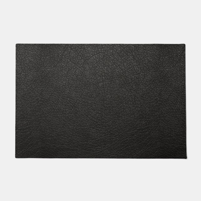 Imitate Black Leather Vatertag Geschenk Fußmatte (Vorderseite)