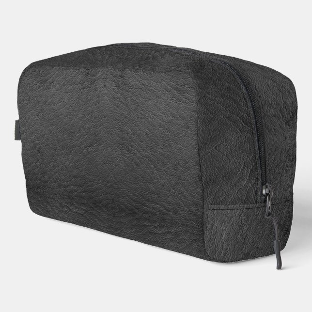 Imitate Black Leather Waschbeutel (Rechte Ecke)