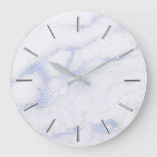 Imitate blaue Marmorsteine Design große Uhr