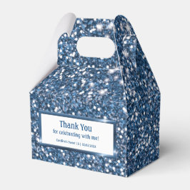 Imitate Blauer Glitzer Textur mit benutzerdefinier Geschenkschachtel