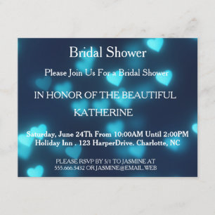 Imitate Blue Heart Glittering Confetti Glitzern Do Einladung