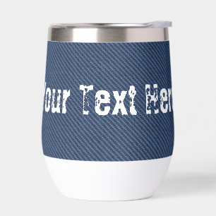 Imitate Blue Jeans Fabric Custom Text Personalisie