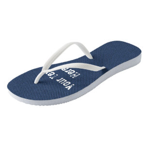 Imitate Blue Jeans Flip Flops - Ihr Textname