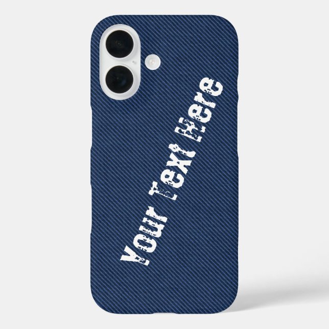 Imitate Blue Jeans Ihr Textname Case-Mate iPhone Hülle (Rückseite)