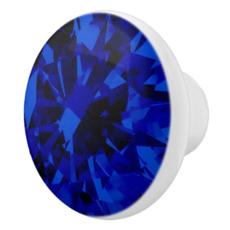 Imitate Blue Sapphire Print Keramik Round Pull Keramikknauf