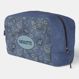 Imitate Blue Suede und Western Blue Paisley Waschbeutel