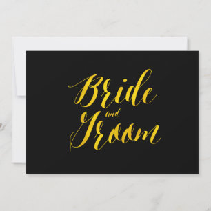 Imitate "Braut und Groom" Goldene Foil-Chic Hochze