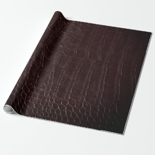 Imitate Brown Alligator Krokodile Leder Druck Geschenkpapier