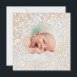 Imitate bukee Glitzer Effekt Baby Foto Feiertagskarte<br><div class="desc">New baby Weihnachts-Imitate Glitzer-Effektkarte</div>