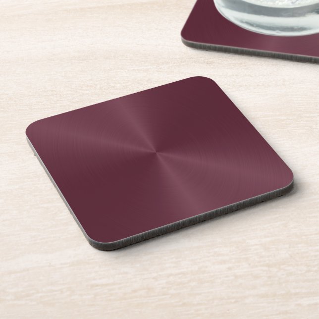Imitate Burgundy Metallic Look Getränkeuntersetzer (Linke Seite)