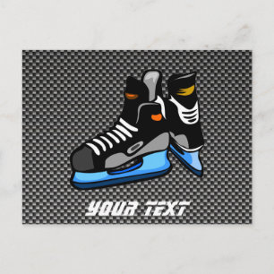 Imitate Carbon Fiber Hockey-Skate Postkarte
