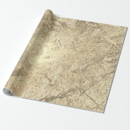 Imitate Champaigne Gold Marble Metallic Stroke Geschenkpapier