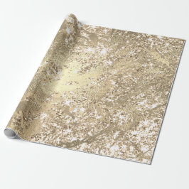 Imitate Champaigne Rose Gold Marble Metallic Funke Geschenkpapier