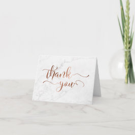 Imitate Copper Foil Script Vielen Dank & White Mar Dankeskarte