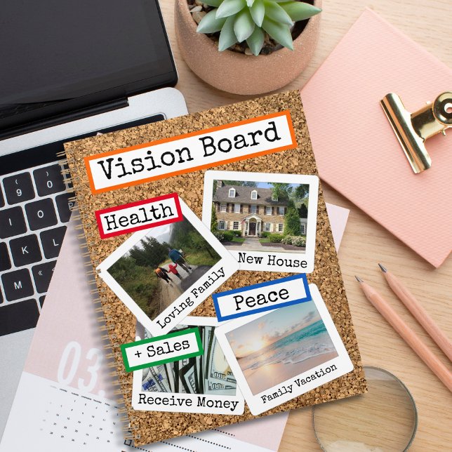 Imitate Cork Custom Foto Collage Vision Board Planer (Von Creator hochgeladen)