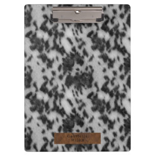 Imitate Cowhide & Leather Animal Print Black & Whi Klemmbrett