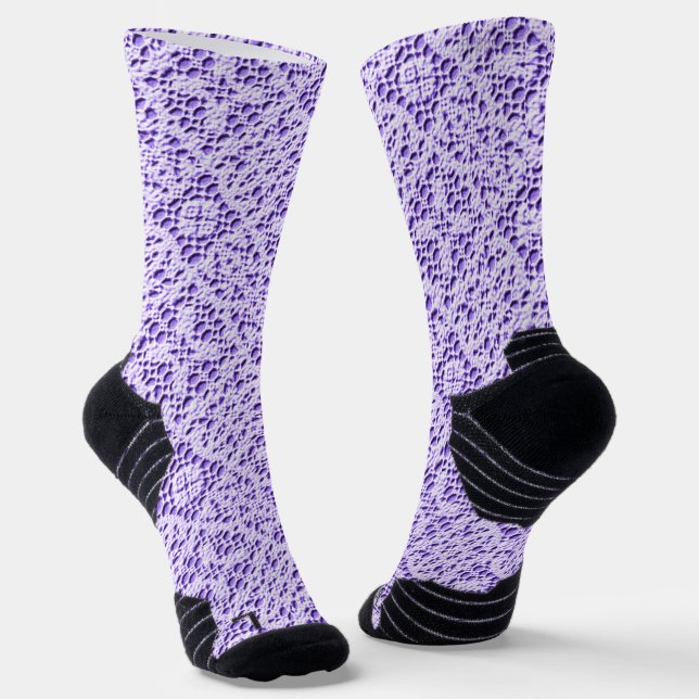 Imitate Crochet Mauve Socken (Gewinkelt)