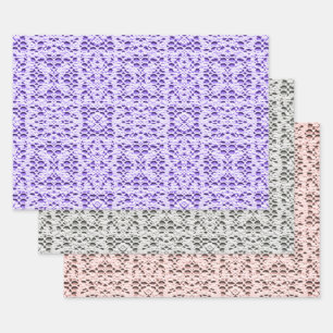 Imitate Crochet Squares Collection Geschenkpapier Set