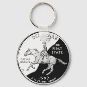 Imitate Delaware Staat Quarter Schlüsselanhänger