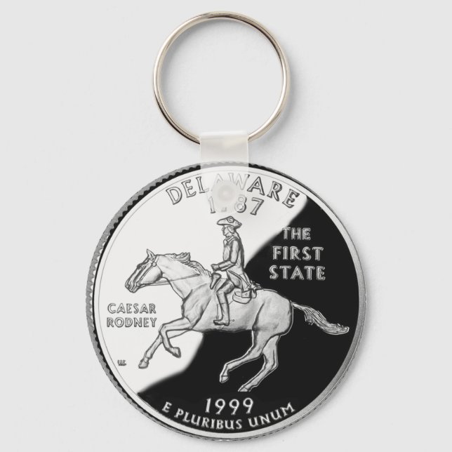 Imitate Delaware Staat Quarter Schlüsselanhänger (Vorderseite)