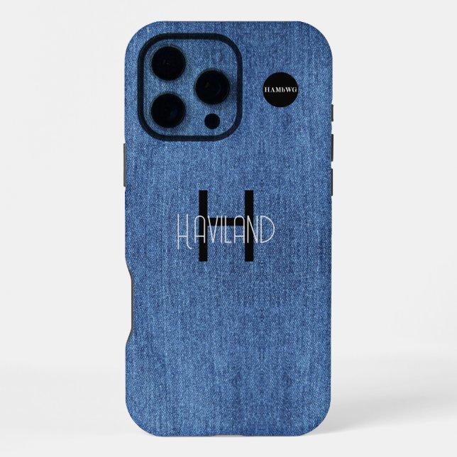 Imitate Denim Design Handy Fall HAMbWG iPhone Hülle (Rückseite)