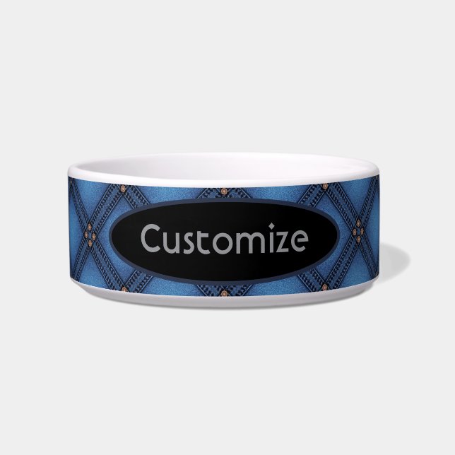 Imitate Denim Texture Pet Napf (Vorderseite)