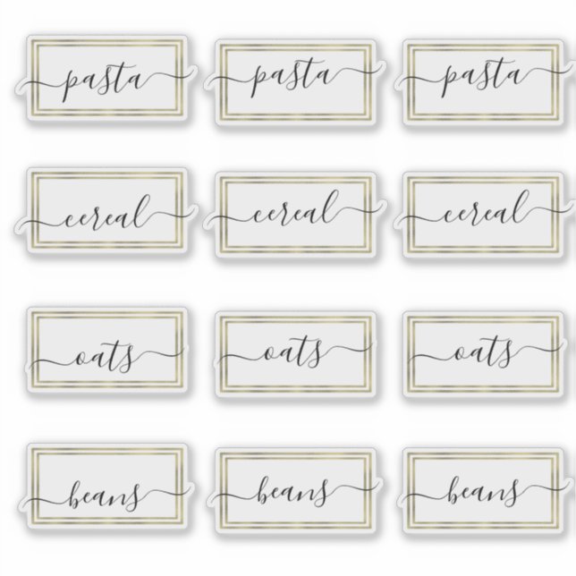 Imitate der Pantry-Organisation Aufkleber (Vorderseite)