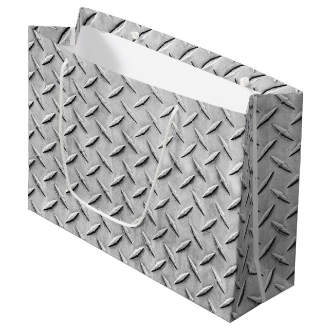 Imitate Diamantschicht Große Geschenktüte (Vorderseite Schrägansicht)