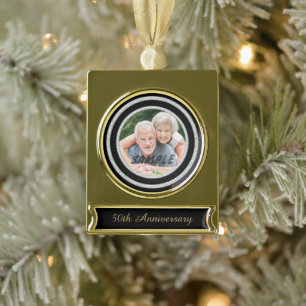 Imitate Diamond Frame Golden Wedding Jubiläum Banner-Ornament Gold