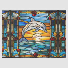 Imitate Dolphin aus festem Glas für Decoupage Kuns Seidenpapier